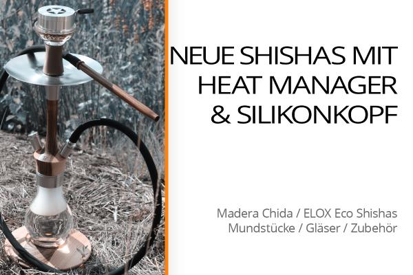 Neue Kaya Shishas mit Heat Manager und Silikonkopf
